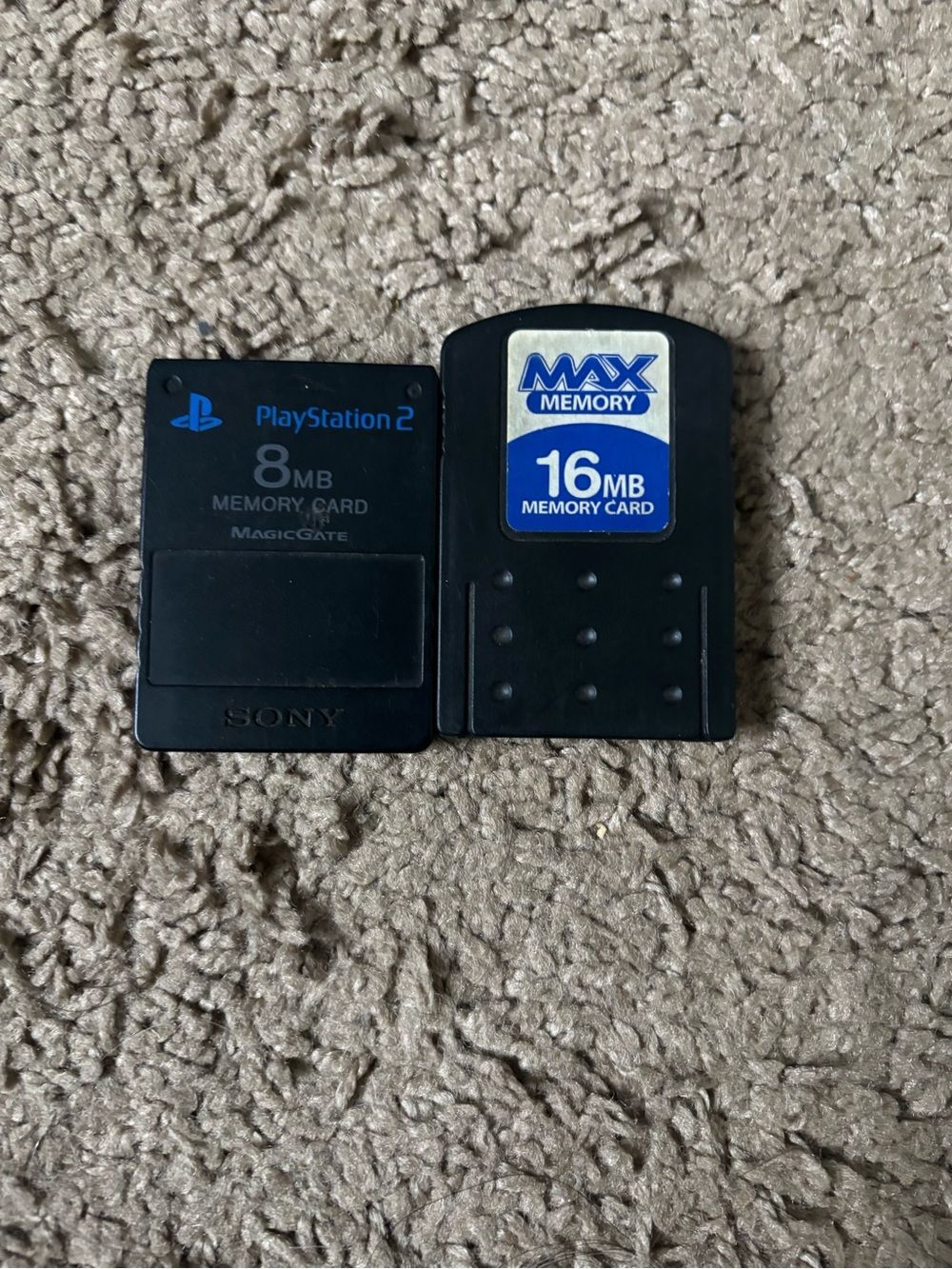 Sony PlayStation 2 Black 8MB Memory Card (with Extra 16MB Card)